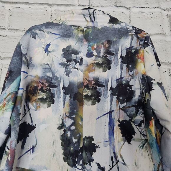 Piccadilly Women's Multicolor Zip-Up Long-Sleeved Bomber Jacket XL Watercolor - Picture 6 of 11